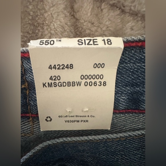 Vintage Levis 550 Relaxed Tapered Jeans Blue Size 18 M Misses - Picture 12 of 13